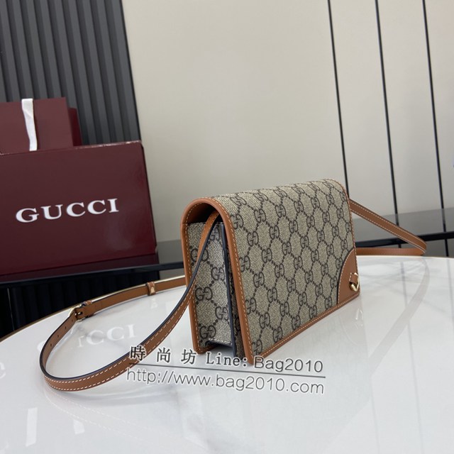Gucci專櫃古馳最新款Emblem系列超迷你肩背包斜挎女包 jh2409型號：820688